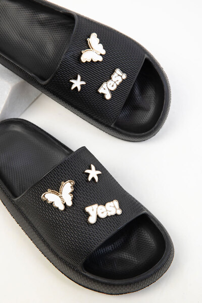 SOHO Schwarze Damenhausschuhe 20446