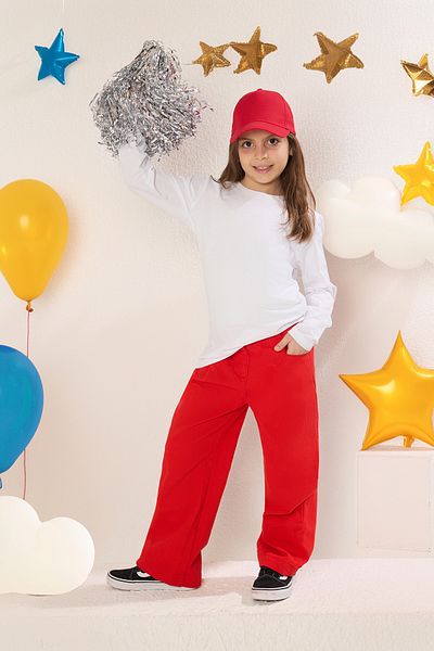 TRENDYOLKIDS Біла футболка унісекс 100 бавовна Basic Regular Regular RegularNormal Форма з довгим рукавом Orme TKDAW25TS00000