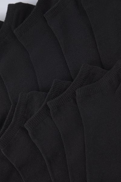 Trendyol Collection Черни унисекс чорапи Half Master Black от 20 опаковки от памук с мляно месо