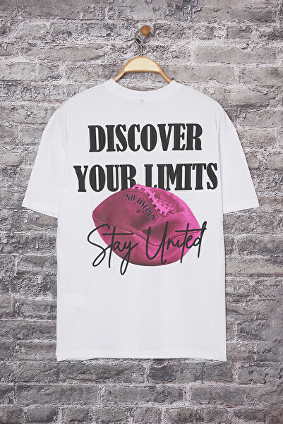 Trendyol Collection Oversize White Cotton T-Shirt - Back Print Tmnss25Ts00225