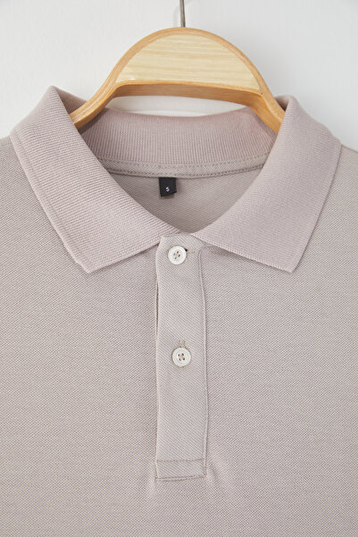 Trendyol Collection Navy Blue-Grey 2-Piece Regular/Normal Fit 100% Cotton Polo Neck T-Shirt