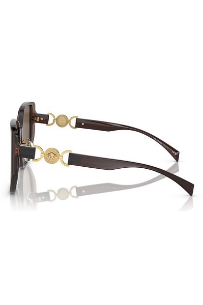 Versace 0VE4449D 54167358 Woman Acetate Transparent brown Square full frame for Adult