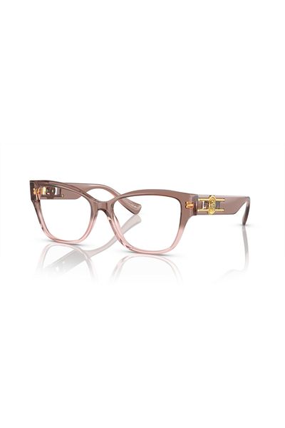 Versace Woman Pillow Eyeglasses- Ve 3347 - Lense Size:52mm - Pink Transparent