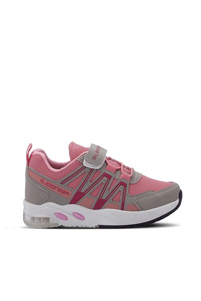 Slazenger ELIPS Unisex Παιδικά Sneaker Παπούτσια Γκρι / Ροζ