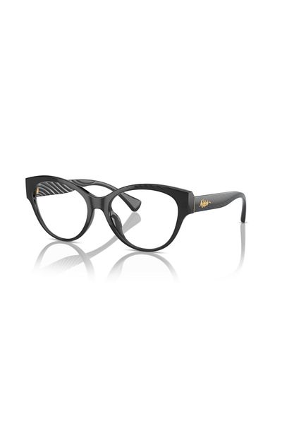 Ralph Lauren Ralph Woman Butterfly Eyeglasses- Ra 7164u - Lense Size:52mm - Shiny Transparent Black