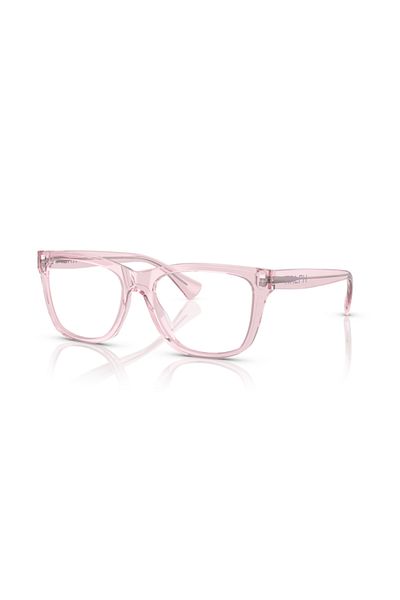 Ralph Lauren Ralph Woman Rectangular Eyeglasses- Ra 7170u - Lense Size:53mm - Shiny Transparent Rose