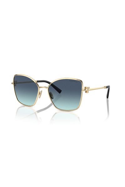 Tiffany Woman Butterfly Sunglasses- Tf 3102b - Lense Size:58mm - Pale Gold