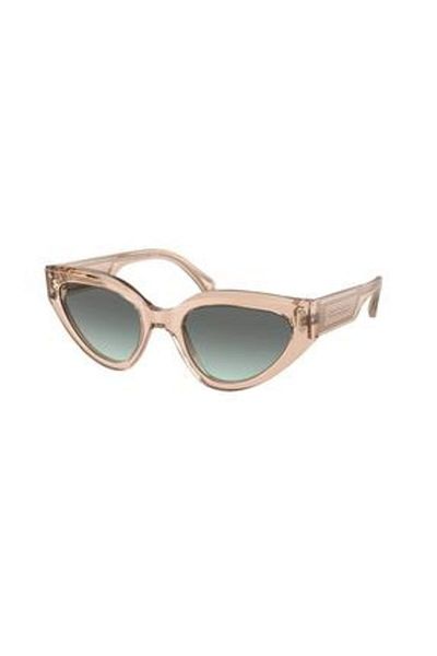 Bvlgari Woman Cat Eye Sunglasses- Bv 8256 - Lense Size:53mm - Transparent Brown