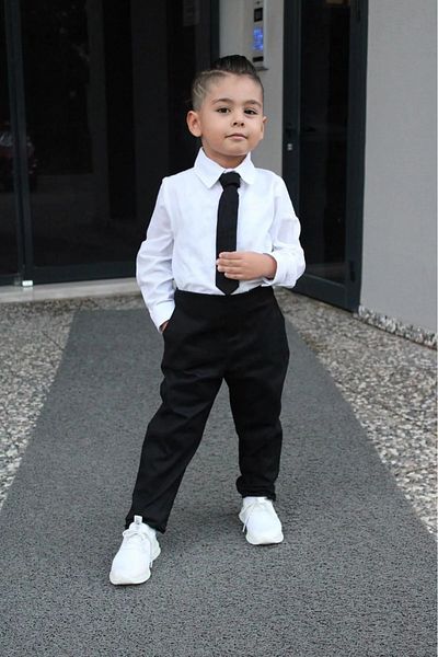 Z KİDS White Men's Shirt Children's Baby Only Shirt