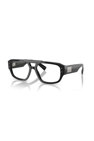 Dolce&Gabbana Dolce & Gabbana Man Pilot Eyeglasses- Dg 3406 - Lense Size:56mm - Brushed Black