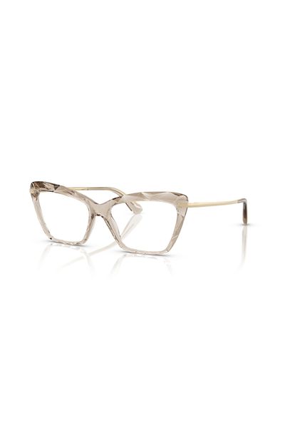 Dolce&Gabbana Dolce & Gabbana Woman Cat Eye Eyeglasses- Dg 5025 - Lense Size:53mm - Transparent Camel