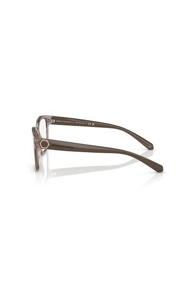 Armani Exchange Woman Rectangle Eyeglasses- Ax 3098 - Lense Size:53mm - Shiny Transparent Tundra