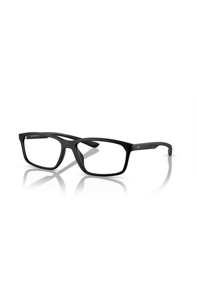 Armani Exchange Man Pillow Eyeglasses- Ax 3108u - Lense Size:56mm - Matte Black