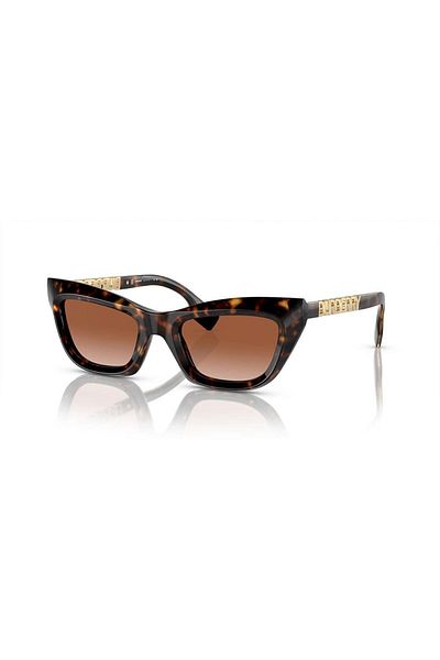 BURBERRY Woman Cat Eye Sunglasses- Be 4409 - Lense Size:51mm - Dark Havana