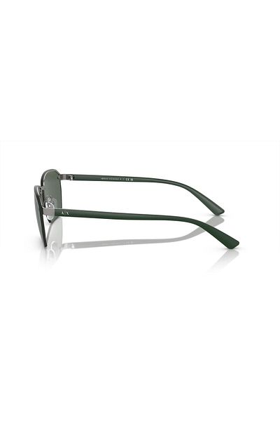 Armani Exchange Man Rectangle Sunglasses- Ax 2048s - Lense Size:59mm - Matte Gunmetal
