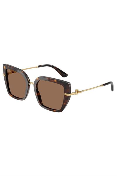 Dolce&Gabbana نظارات شمسية  نسائية بلاستيك هافانا فراشة  موديل  S;DG;4474, 53, 502, 73
