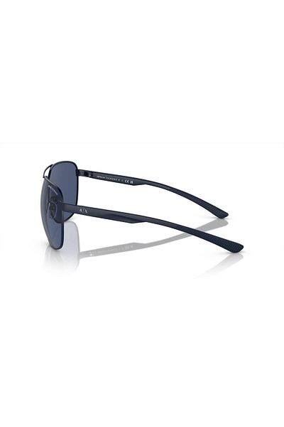 Armani Exchange Man Round Sunglasses- Ax 2047s - Lense Size:63mm - Matte Blue