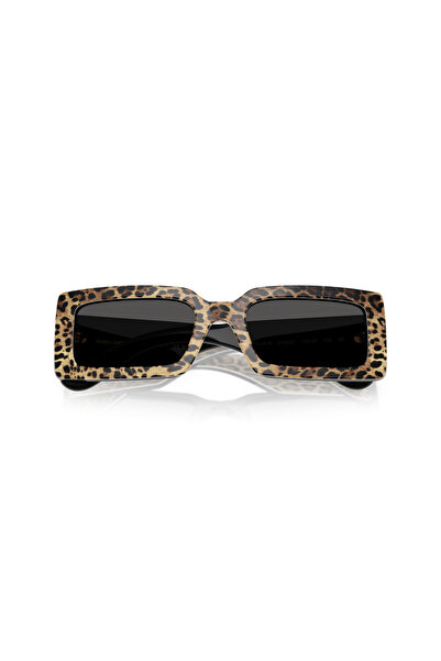 Dolce&Gabbana Dolce & Gabbana Woman Rectangle Sunglasses- Dg 4416 - Lense Size:53mm - Top Leo On Black