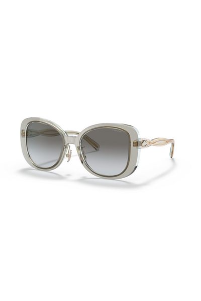 Coach Woman Square Sunglasses- Hc 8333 - Lense Size:53mm - Transparent Grey