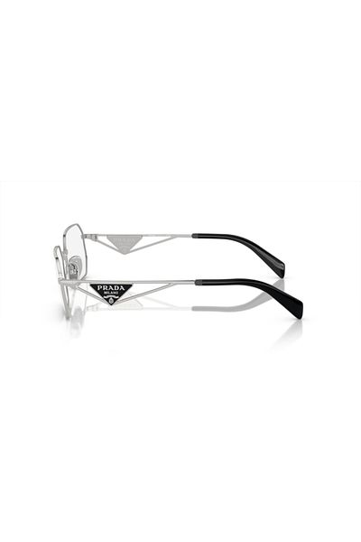 Prada Woman Irregular Eyeglasses- Pr A53v - Lense Size:56mm - Silver