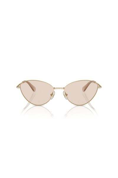 Swarovski Woman Cat Eye Sunglasses- Sk 7014 - Lense Size:58mm - Pale Gold