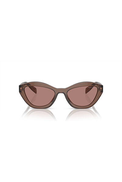 Prada Woman Butterfly Sunglasses- Pr A02s - Lense Size:52mm - Brown Transparent