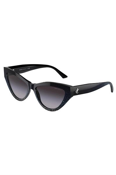 Jimmy Choo Woman Cat Eye Sunglasses- Jc 5004 - Lense Size:55mm - Black Gradient Glitter