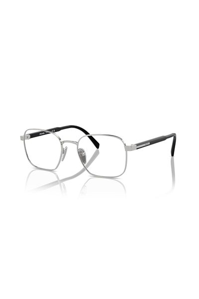 Prada Man Rectangle Eyeglasses- Pr A55v - Lense Size:51mm - Silver