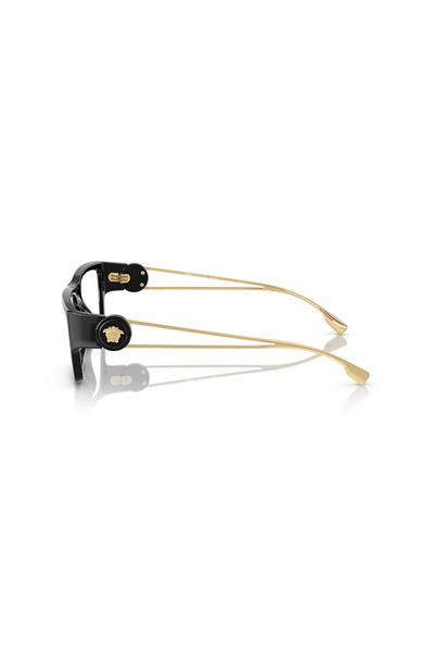 Versace Man Rectangle Eyeglasses- Ve 3359 - Lense Size:56mm - Black