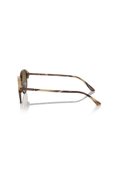 Giorgio Armani Man Phantos Sunglasses- Ar 8215 - Lense Size:52mm - Matte Brown Horn
