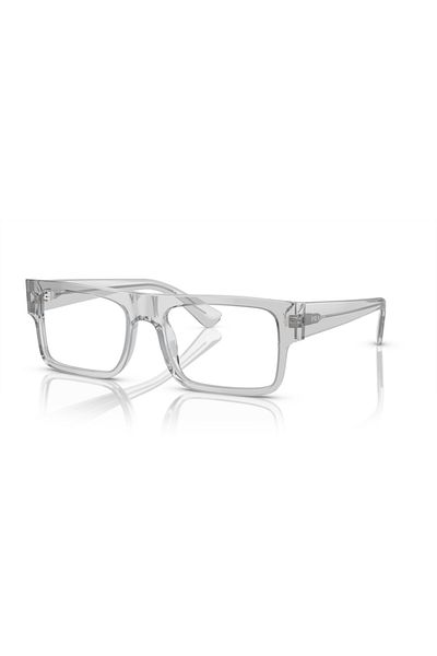 Prada Man Rectangle Eyeglasses- Pr A01v - Lense Size:55mm - Transparent Grey