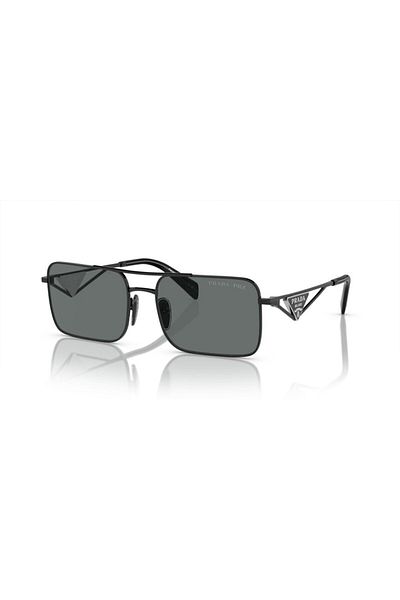 Prada Woman Rectangle Sunglasses- Pr A52s - Lense Size:56mm - Black