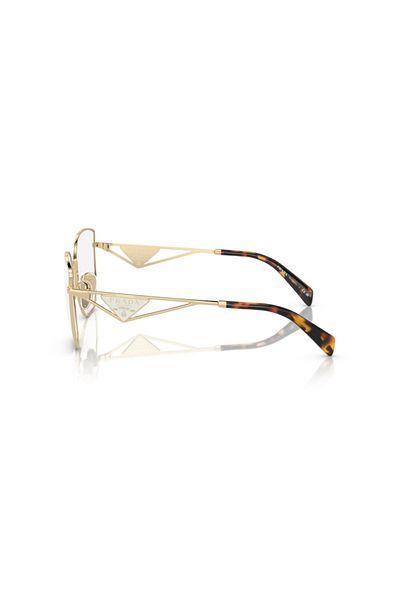 Prada Woman Butterfly Eyeglasses- Pr A54vd - Lense Size:55mm - Pale Gold