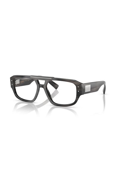 Dolce&Gabbana Dolce & Gabbana Man Pilot Eyeglasses- Dg 3406 - Lense Size:56mm - Striped Grey