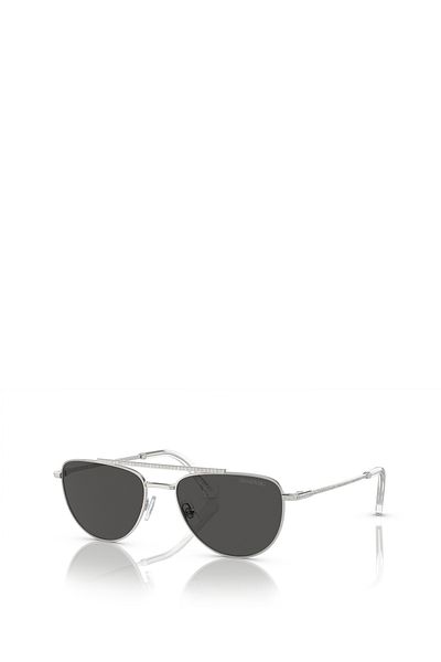 Swarovski Woman Irregular Sunglasses- Sk 7007 - Lense Size:53mm - Silver