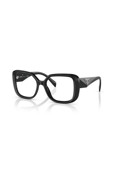 Prada Woman Square Eyeglasses- Pr 10zv - Lense Size:51mm - Black