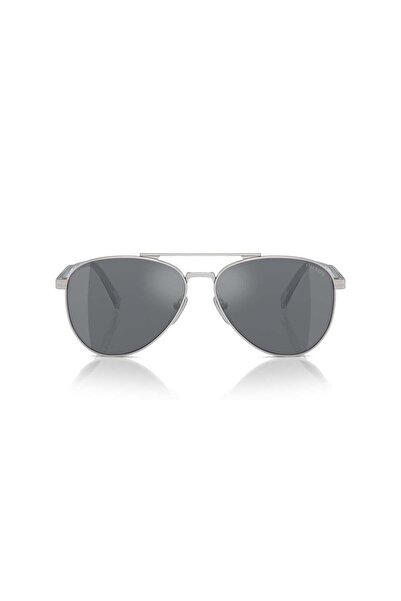 Prada Man Pilot Sunglasses- Pr A58s - Lense Size:61mm - Silver