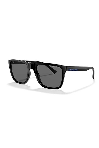 Armani Exchange Man Square Sunglasses- Ax 4080s - Lense Size:57mm - Shiny Black