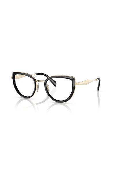 Prada Glasses Frame Model O;;54zv, 49, 1ab1o1 Black For Woman