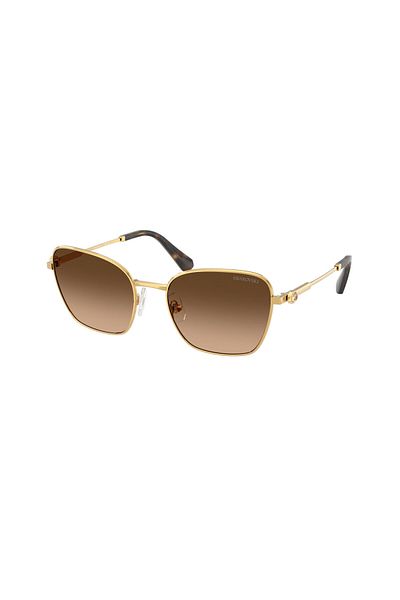 Swarovski Woman Pilot Sunglasses- Sk 7029 - Lense Size:55mm - Yellow Gold