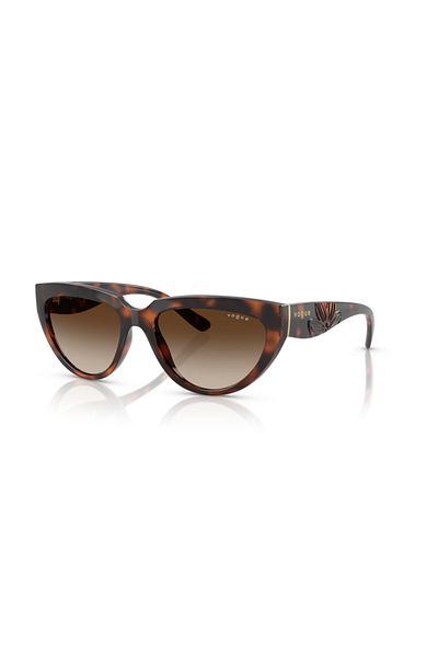 Vogue Woman Irregular Sunglasses- Vo 5629s - Lense Size:54mm - Total Dark Havana