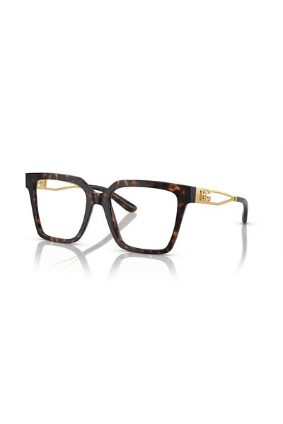 Dolce&Gabbana Dolce & Gabbana Woman Square Eyeglasses- Dg 3376b - Lense Size:51mm - Havana