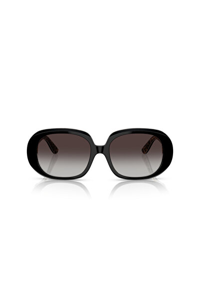 Dolce&Gabbana Dolce & Gabbana Woman Oval Sunglasses- Dg 4476 - Lense Size:56mm - Top Black On Leo Brown