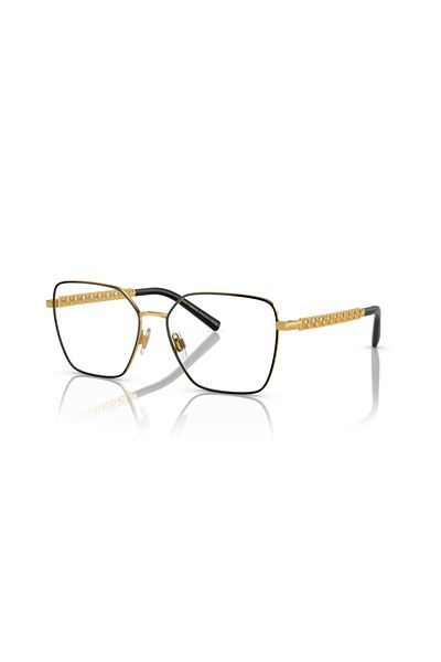 Dolce&Gabbana Dolce & Gabbana Woman Square Eyeglasses- Dg 1351 - Lense Size:54mm - Gold/black