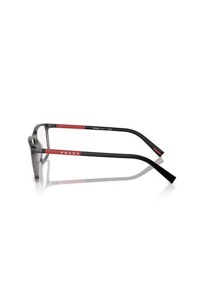 Prada Linea Rossa Man Rectangular Eyeglasses- Ps 03qv - Lense Size:55mm - Transparent Anthracite