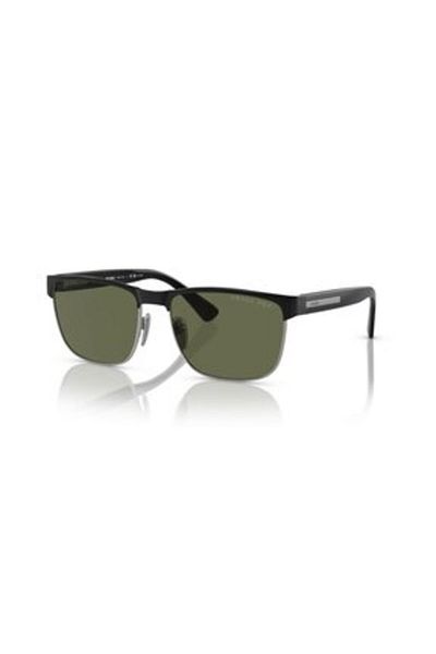 Prada Man Pillow Sunglasses- Pr 66zs - Lense Size:58mm - Black/gunmetal