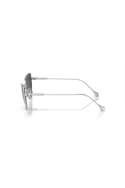 Swarovski Woman Irregular Sunglasses- Sk 7011 - Lense Size:56mm - Silver