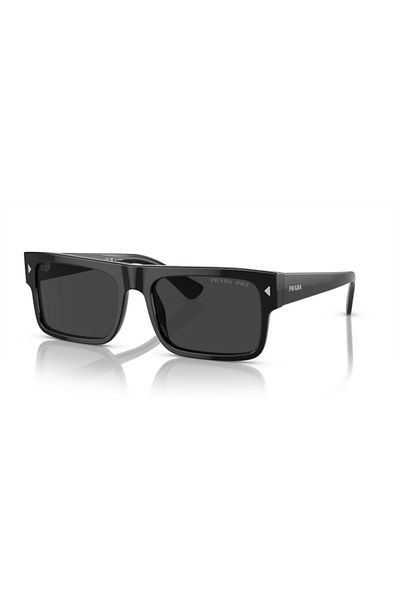 Prada Man Rectangle Sunglasses- Pr A10s - Lense Size:57mm - Black