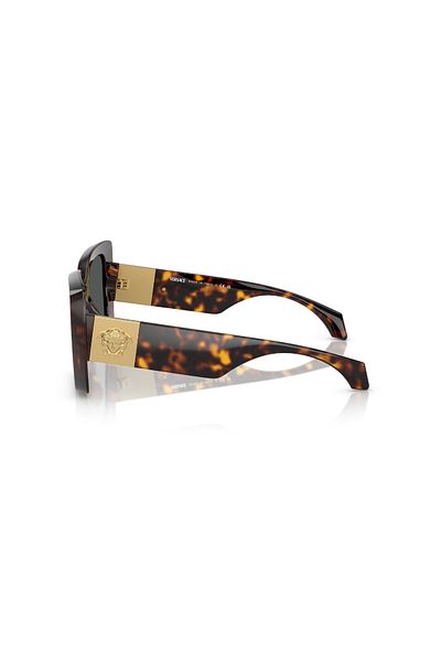 Versace نظارة شمسية نسائية بتصميم غير منتظم - Ve 4467u - مقاس العدسة: 54 مم - هافانا