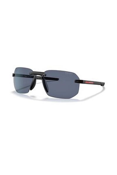 Prada Linea Rossa Man Irregular Sunglasses- Ps 09ws - Lense Size:62mm - Black Rubber